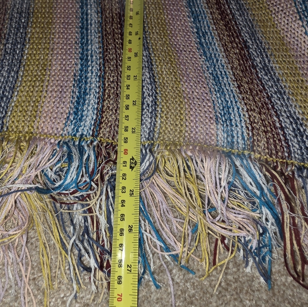 Natural Life Boho Hippie Festival Cottagecore Fringe Poncho Sweater, Size L/XL - Picture 8 of 8